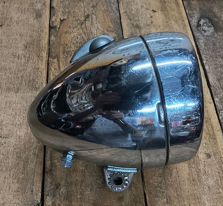 Farol Miller 95mm cromado usado /pasteleira/Raleigh/Philips/Humbe