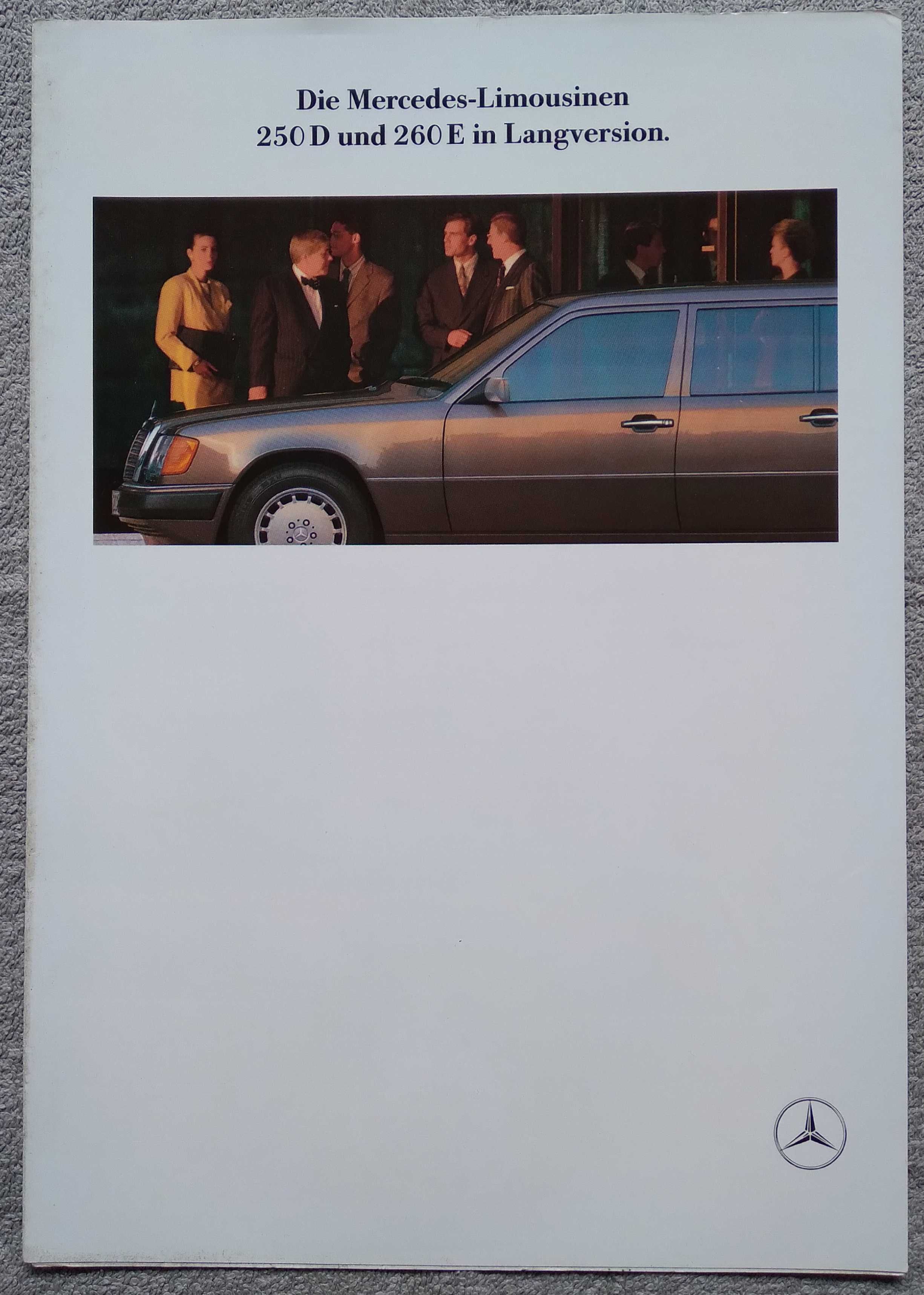 Prospekt Mercedes-Benz 124 Limo rok 1989