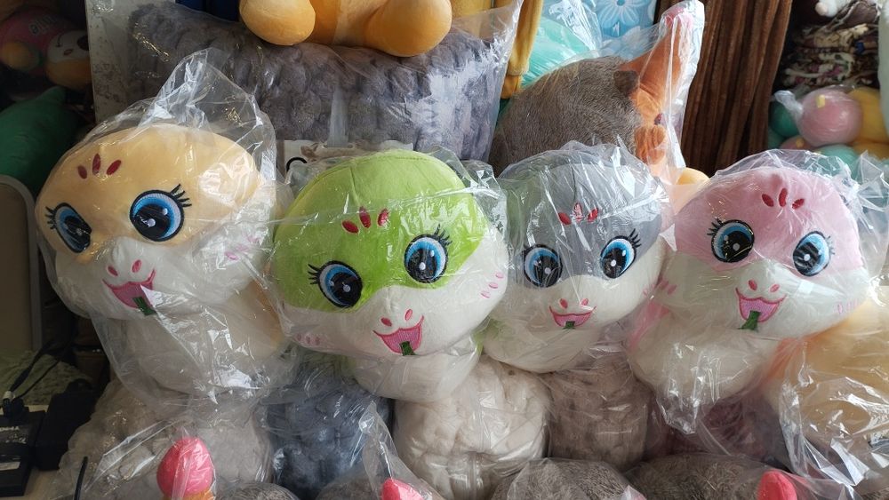 Плед-подушка игрушка 3в1 Змея 62см