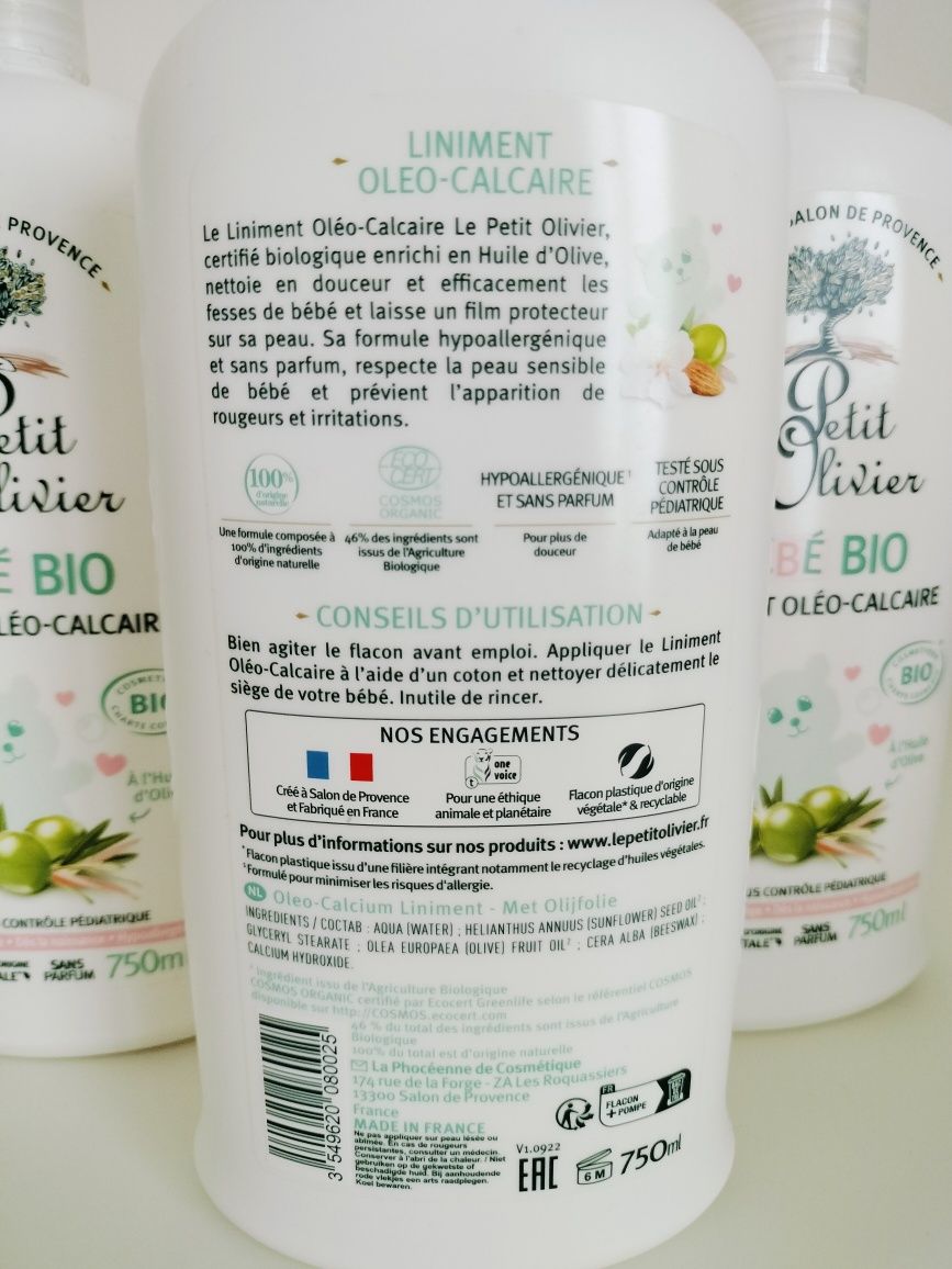 3 linimentos Le Petit Olivier 750ml