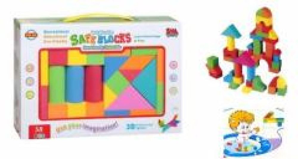 Klocki piankowe 58szt pudełko,213x382 mm