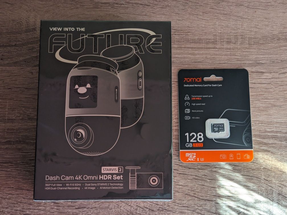 Видеорегистратор 70mai Dash Cam Omni X800-2 задняя камера RC14 +128 GB