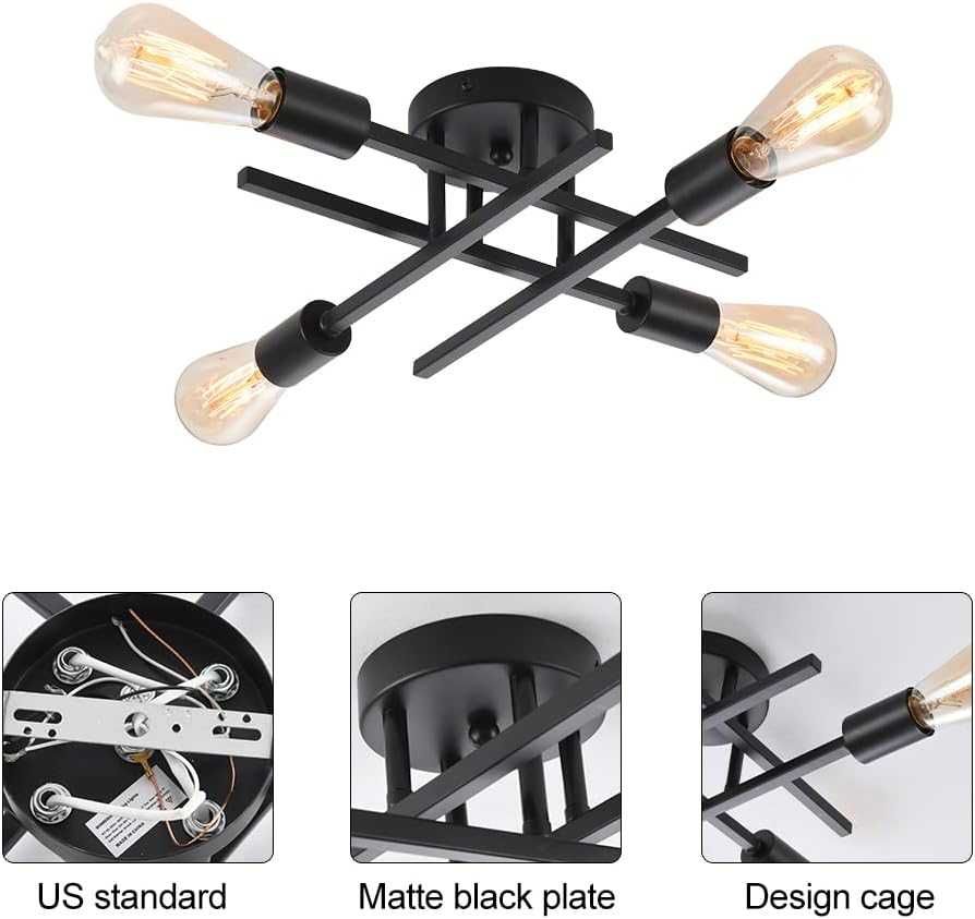 NOWY Lampa sufitowa żyrandol E27 - dwie sztuki