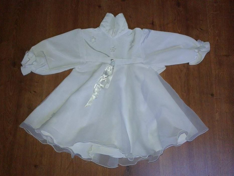 sukieneczka dla dziewczynki biała na chrzest rozm. 80