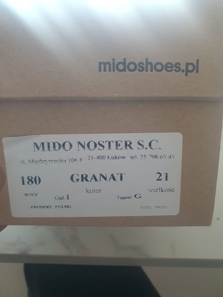 Buty niemowlęce polskiej marki Mido rozmiar 21