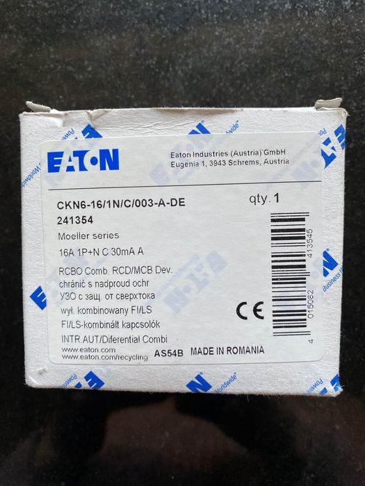 Eaton wyłącznik różnicowo prądowy C16