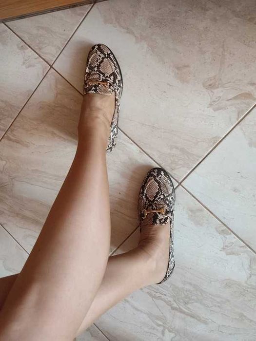 Mokasyny wężowe Vices 39 eleganckie