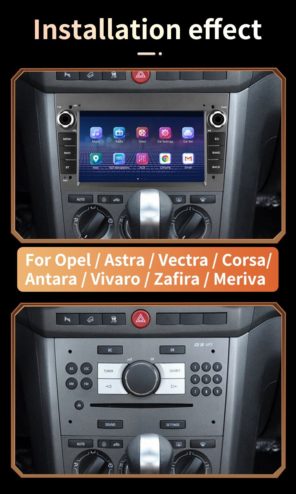 Штатна автомагнітола OPEL Android 13 DSP 2/32 Гб Carpley Android avto