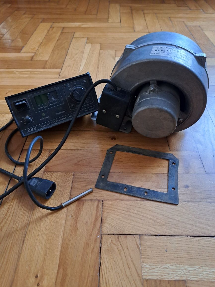 Dmuchawa do pieca SAS wentylator nadmuchowy i Regulator temperatury
