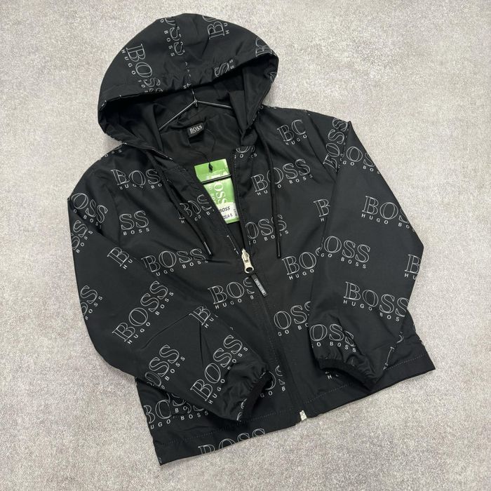 ЛІКВІДАЦІЯ СКЛАДУ -60% Ветровка детская Hugo Boss черная куртка унисек