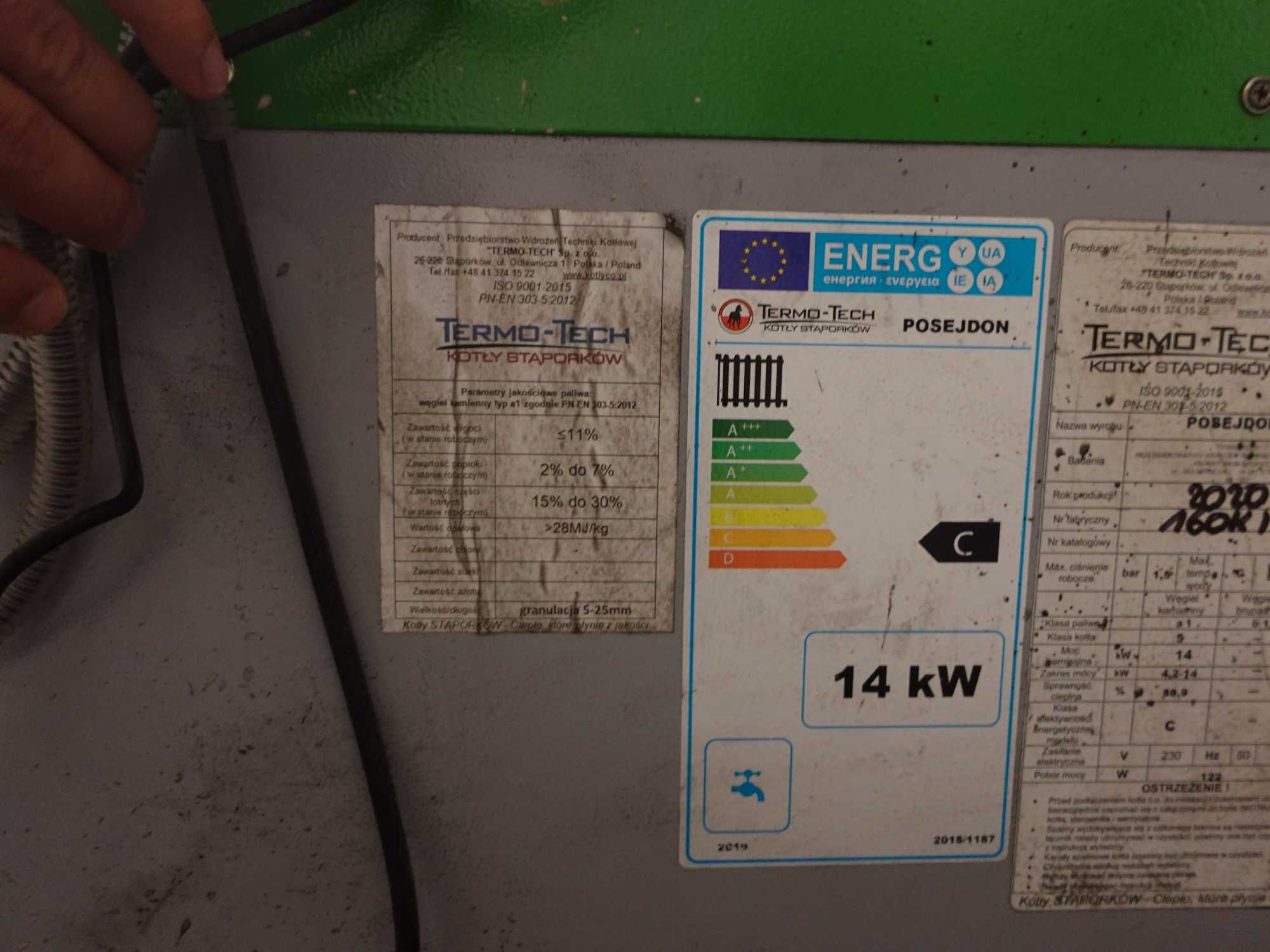 KOCIOŁ POSEJDON TERMO-TECH 14KW stąporków ekogroszek 5 klasa