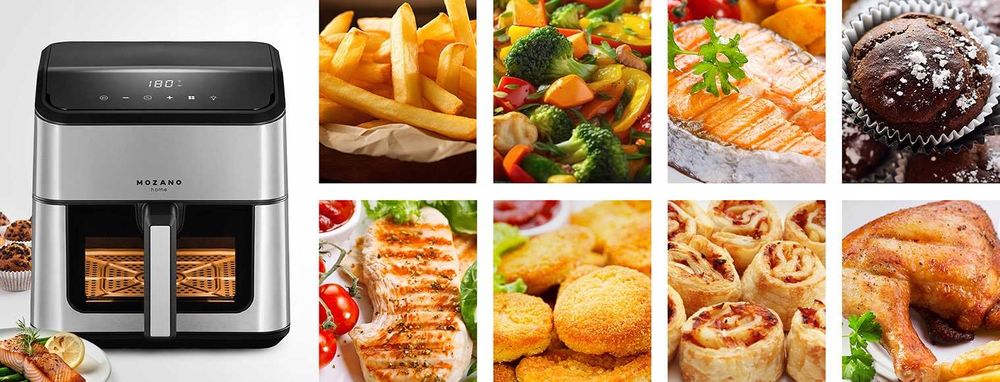 XXL DUŻA Frytkownica beztłuszczowa AIR FRYER frytownica mocna wifi 8L
