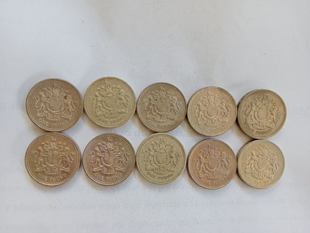 10 moedas 1 libra UK 1983