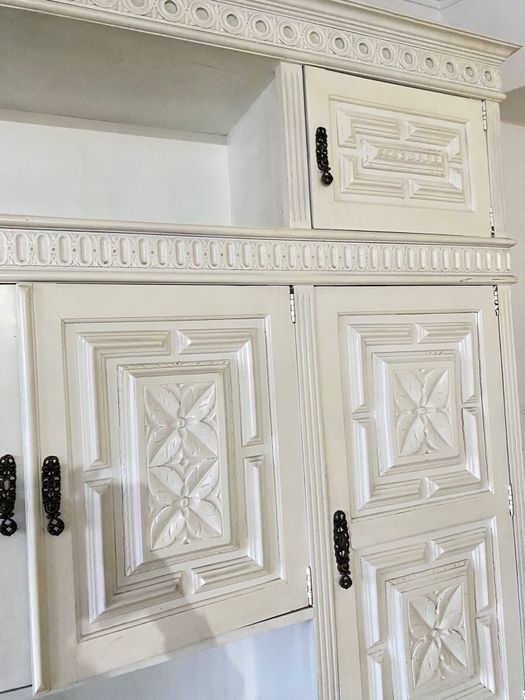 Móvel de sala em madeira maciça (3 módulos) Estilo clássico provençal