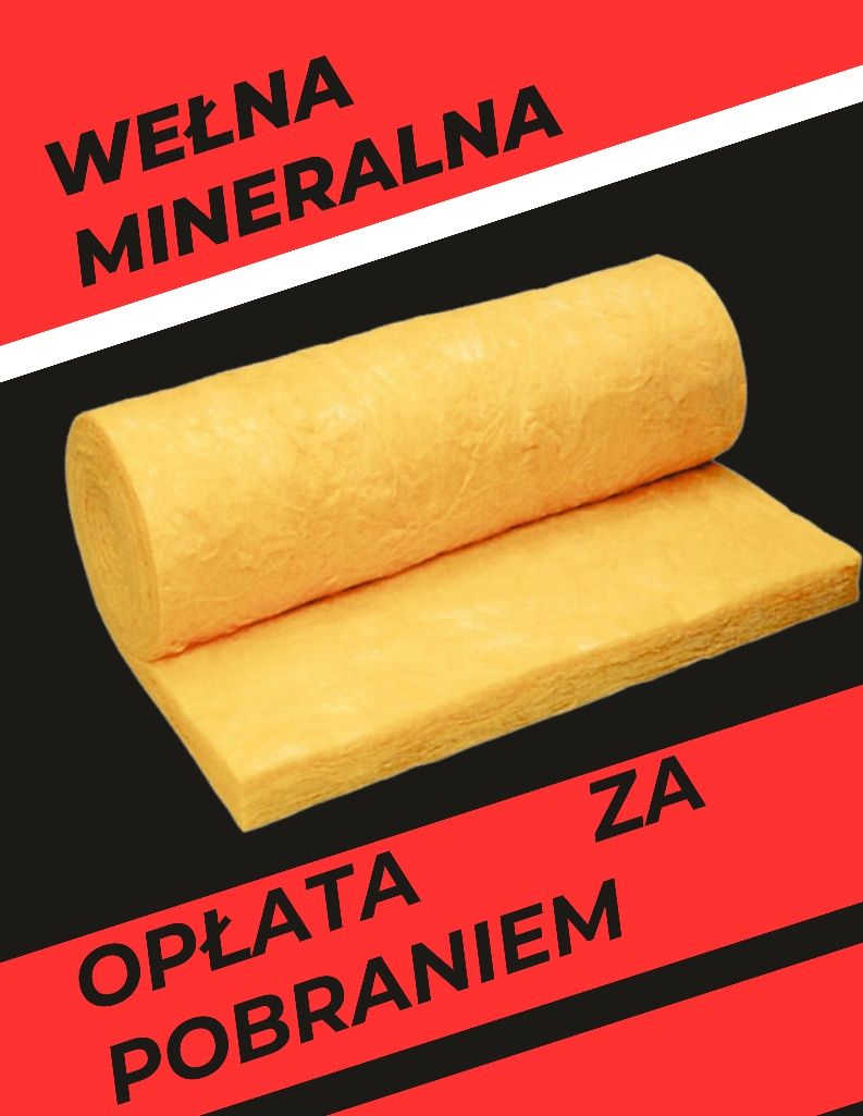 Wełna mineralna 10cm - 14.9 brutto zl/m2