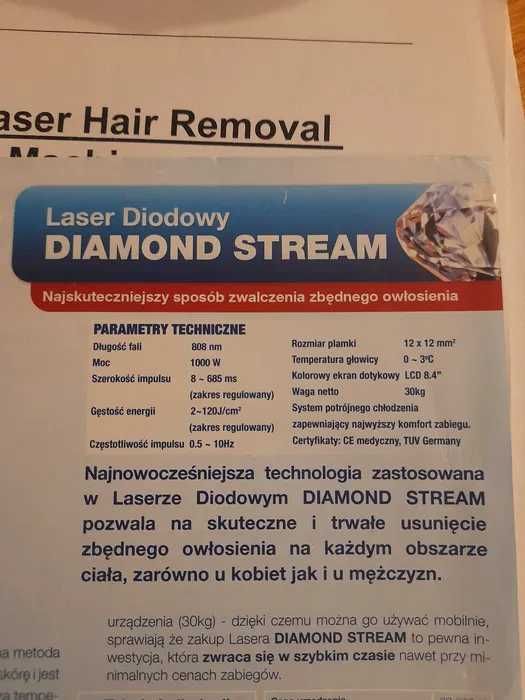 Laser diodowy Diamond Stream do usuwania owłosienia  firmy MaxMedik