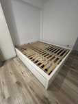 Cama malm com gavetas branca