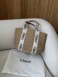 Сумка пляжна Chloe Large Woody Basket in Natural Fibers соломʼяна