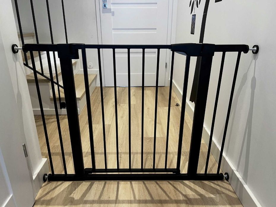 NOWA Bramka Rozporowa 75–110 cm Czarna Dla Dzieci Bezpieczna Solidna