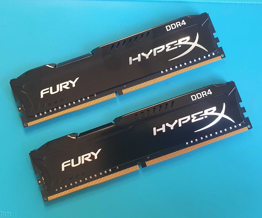 16GB (8x2) RAM DDR4 2400Mhz CL15 Kingston Hyper Fury na caixa original