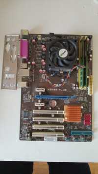 Комплект материнська плата Asus M2N68 plus+процесор+куллер+RAM