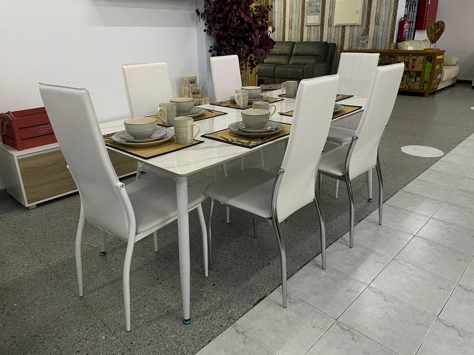 Mesa de jantar + 6 cadeiras Levamos a sua casa Envio gratis