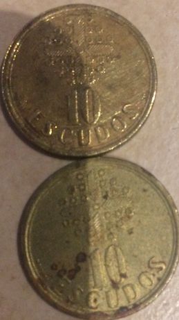 2 moedas de 10 escudos (1998)