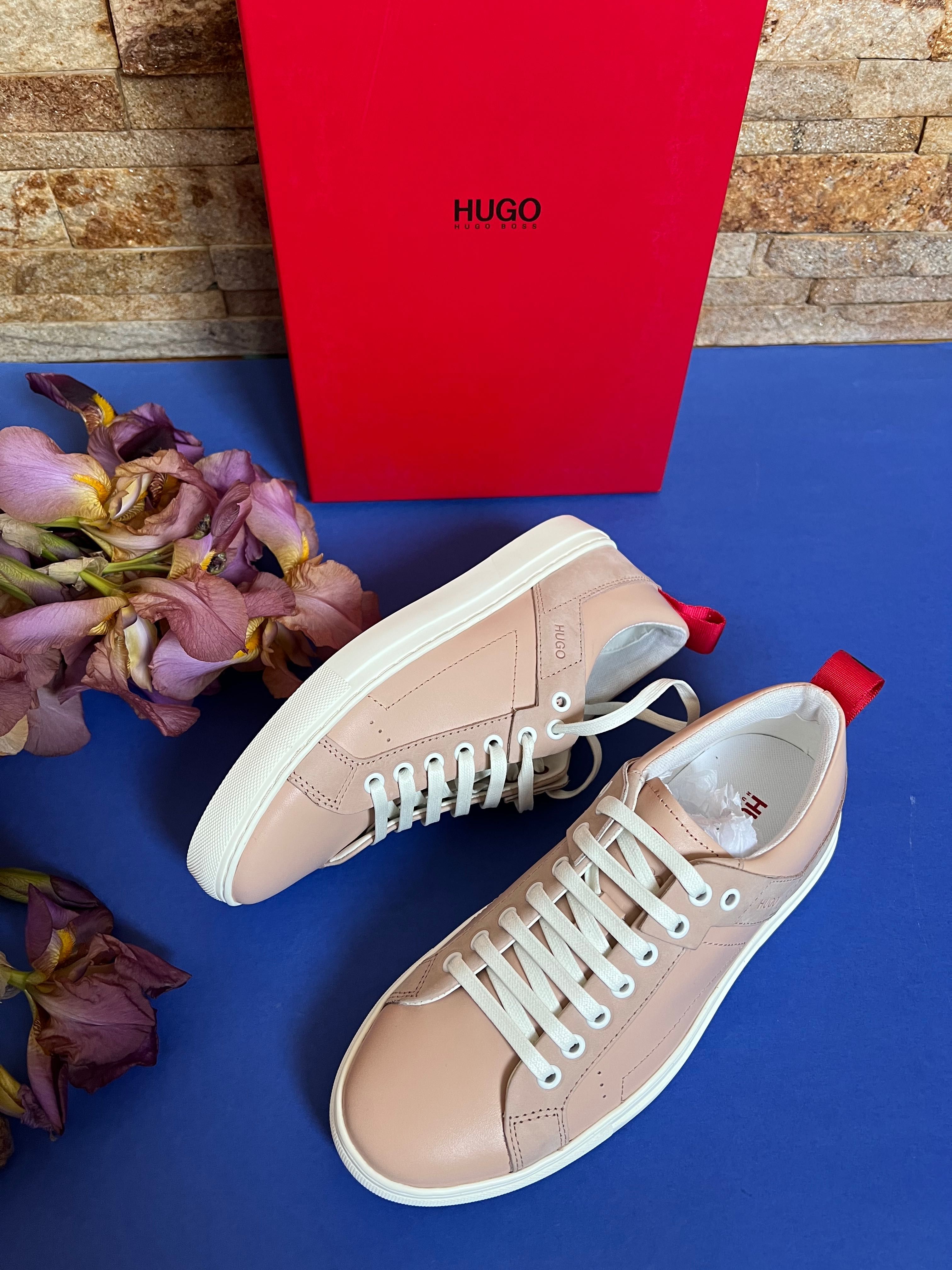 Шкіряні оригінальні кеди Hugo Boss