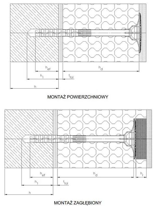 Kołki, dyble do styropianu łącznik 220, 260 trzpień metalowy i inne ..