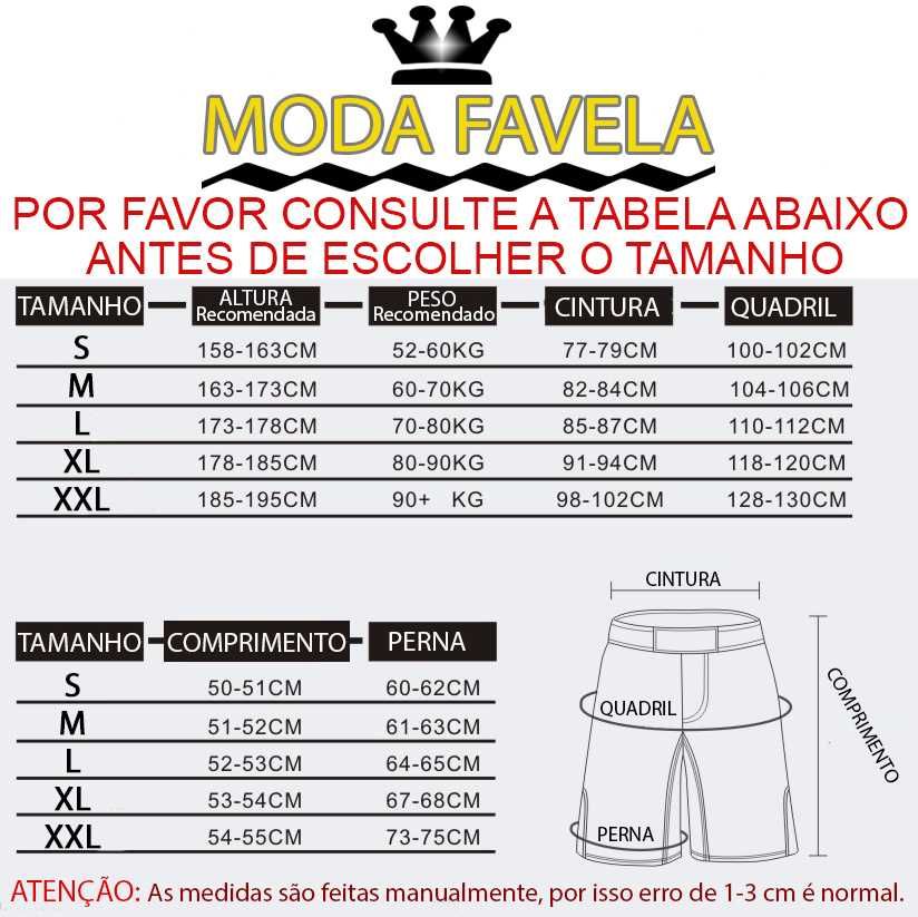 Calções MMA Caveira Muay Thai Boxe - L
