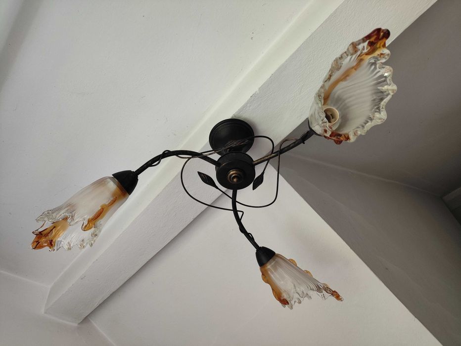 Żyrandol retro na 3 żarówki