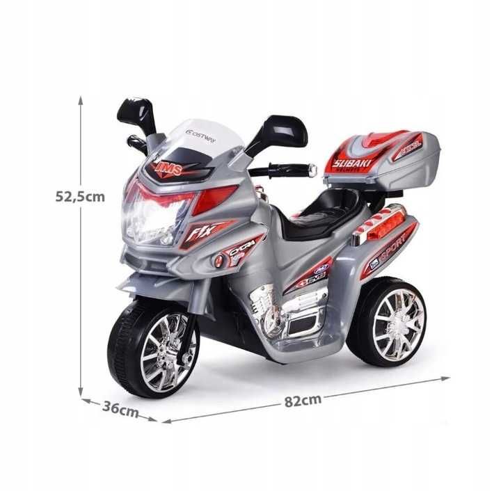 Motocykl-motor dla dzieci elektryczny JEŹDZIK TRÓJKOŁOWY ZE ŚWIATŁAMI