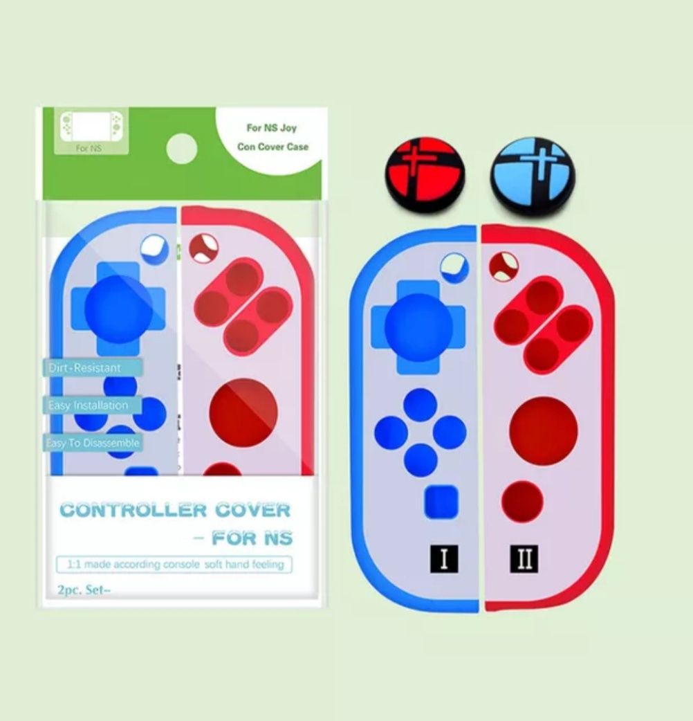 Capas de protecção para comandos Joy-Con. Incl. Botões. NOVOS.