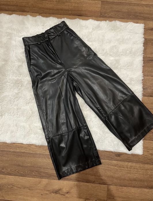 Шкіряні штани кюлоти h&m