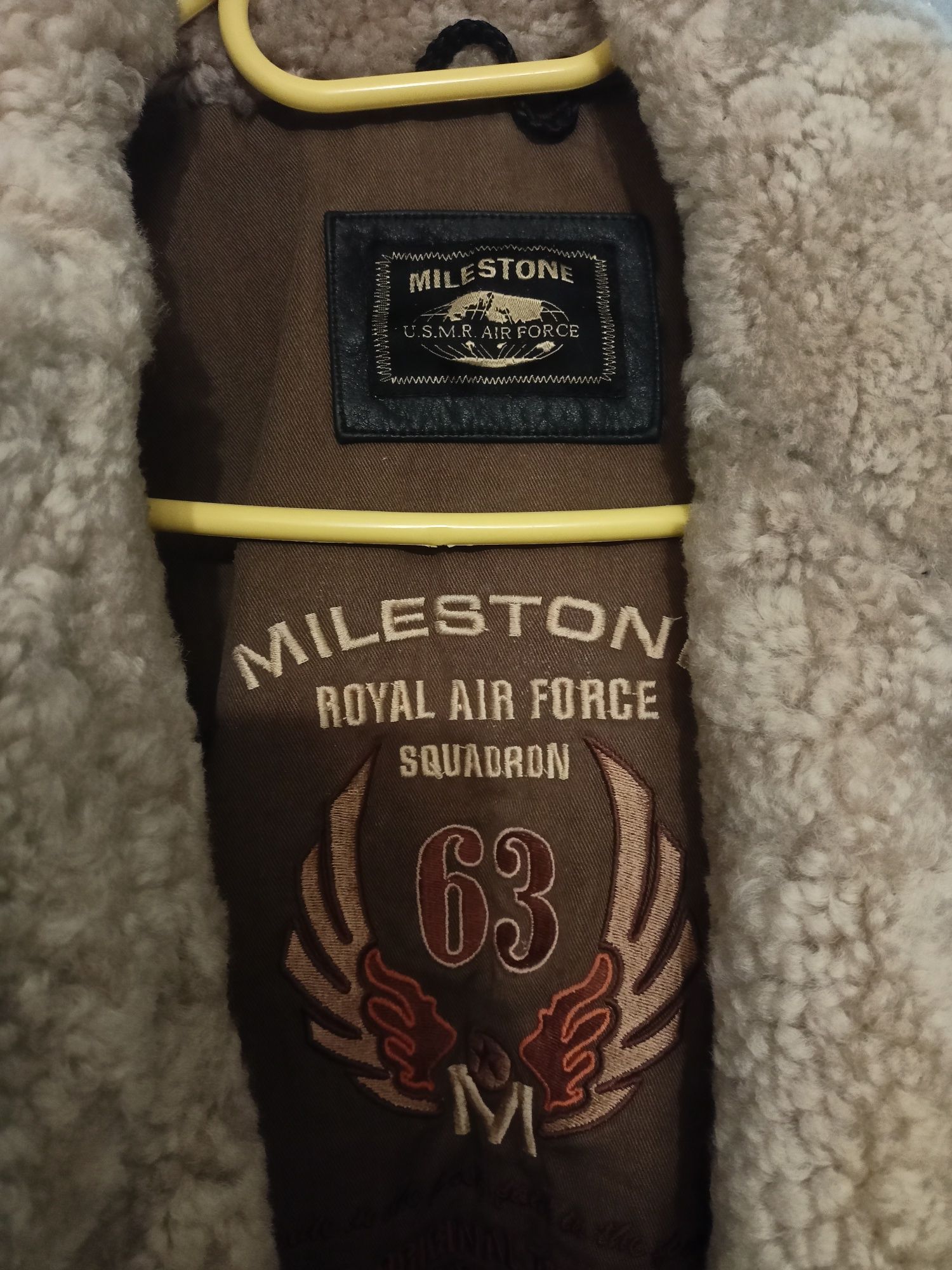 Kurtka skórzana lotnicza Milestone prawdziwa skóra