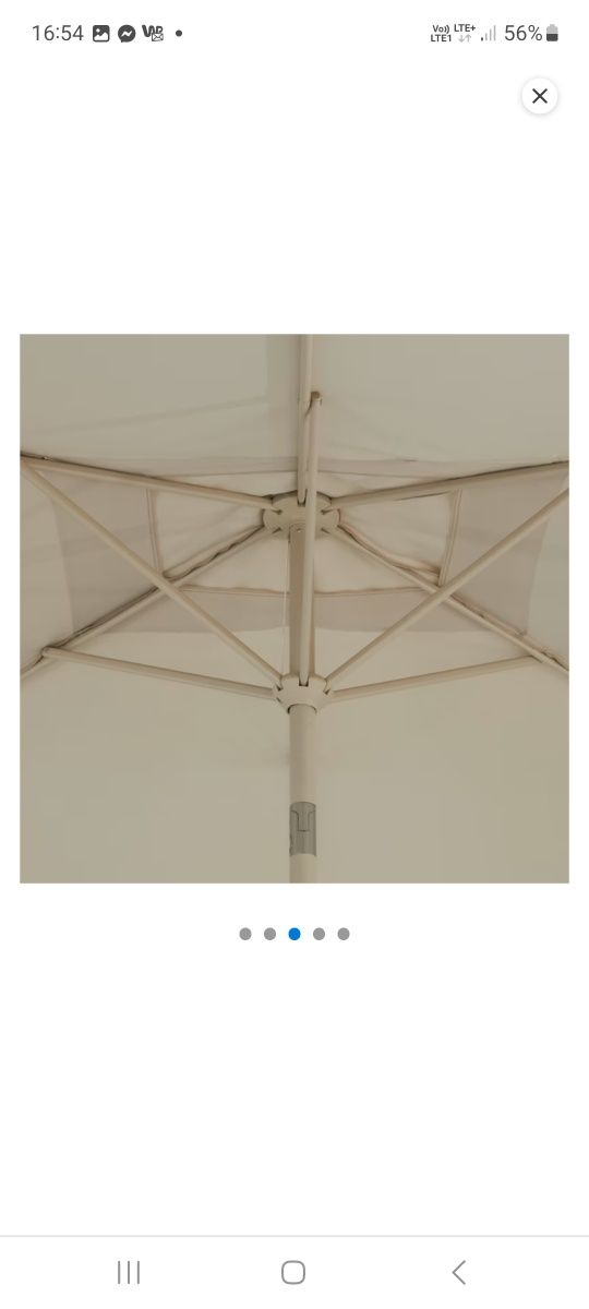 Parasol ogrodowy 2x3m beżowy