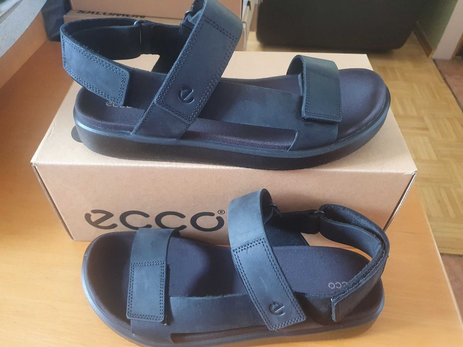 Sandały skórzane ECCO Flowt M  44 EU 28 CM czarne