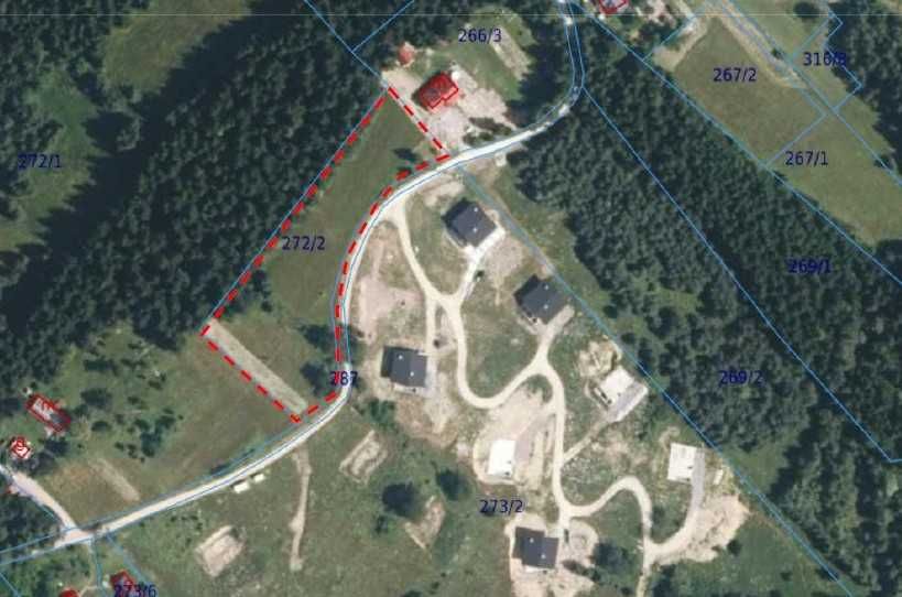 Działka 60,87a – bezterminowa decyzja WZ 4 domy – Krynica Zdrój/Berest