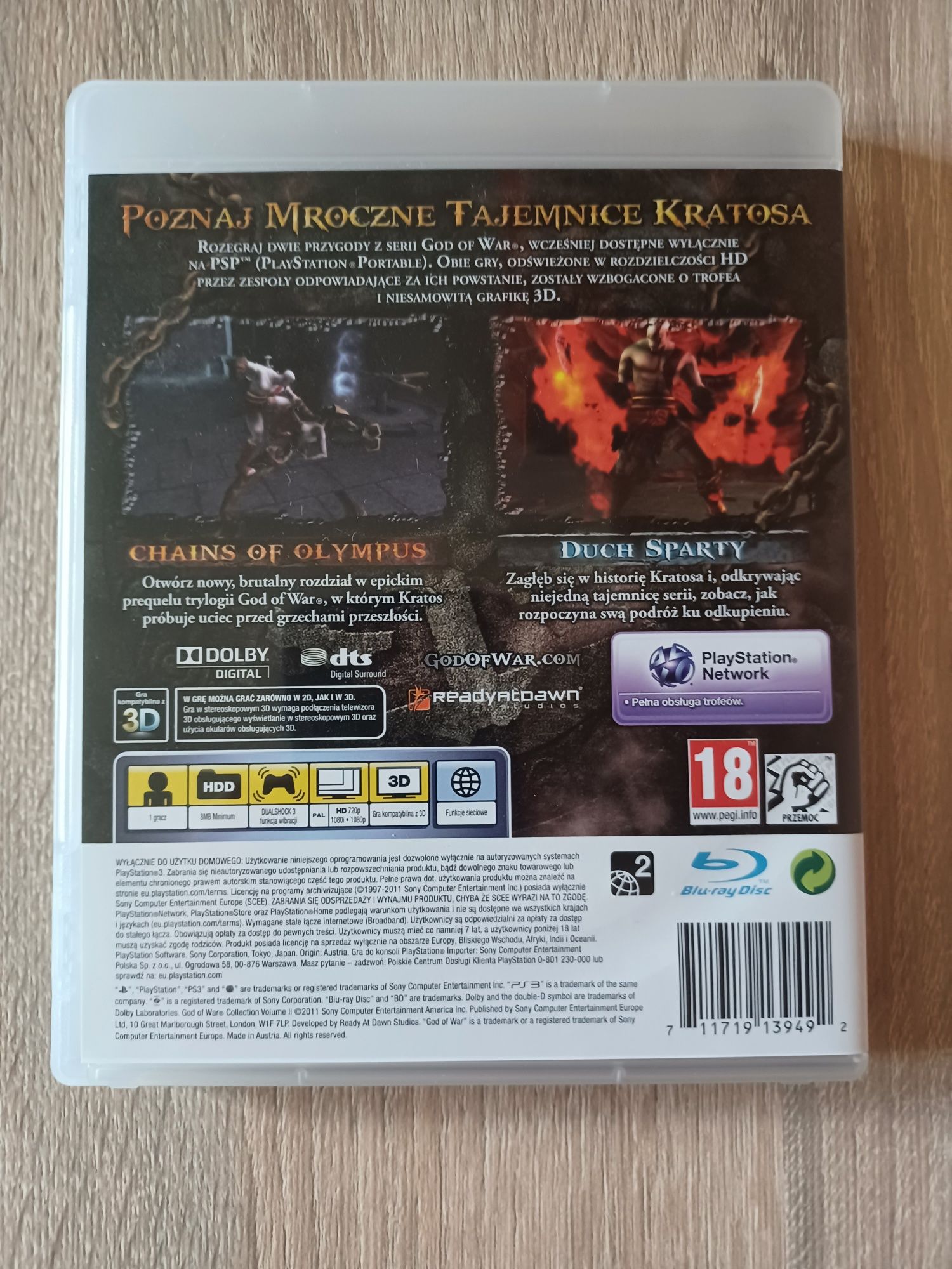 Gra na PS3 God of War Collection Volume II Classics HD 3xPL idealny