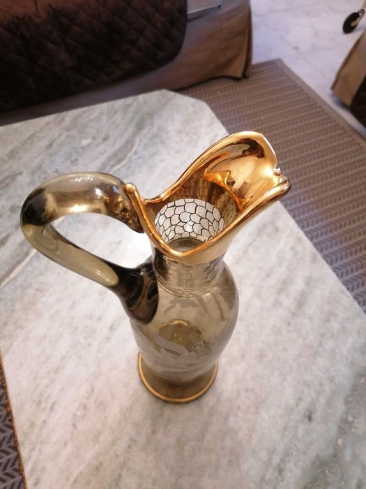 Decantador / Licoreira com 6 copos de cristal