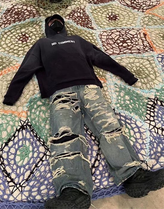 джинсы Balenciaga Destress Jeans порваные vetements rick owens