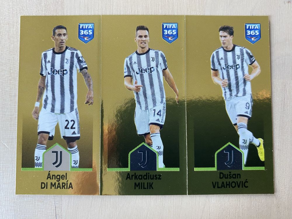 Cromo Angel Di Maria Fifa 365 Panini Juventus Milik, Vlahovic Panini