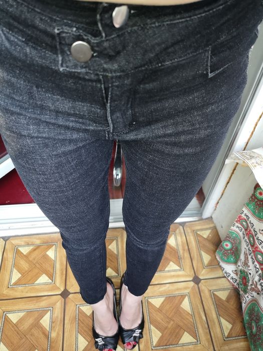 Джинсы обтягивающие, высокая посадка, джинсики, стрейчевые, узкие