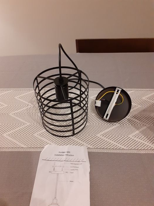 Candeeiro/ Abajur metalico vintage