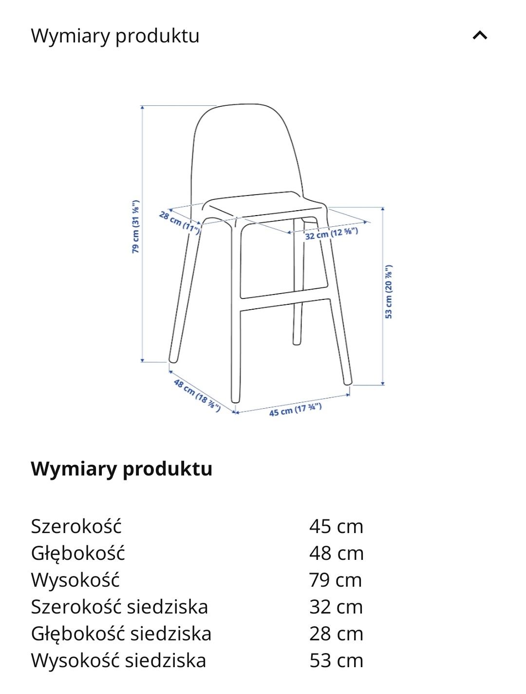 Krzesełko dziecięce IKEA