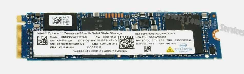 SSD Intel Optane Memory H10 512GB + 32GB Optane -