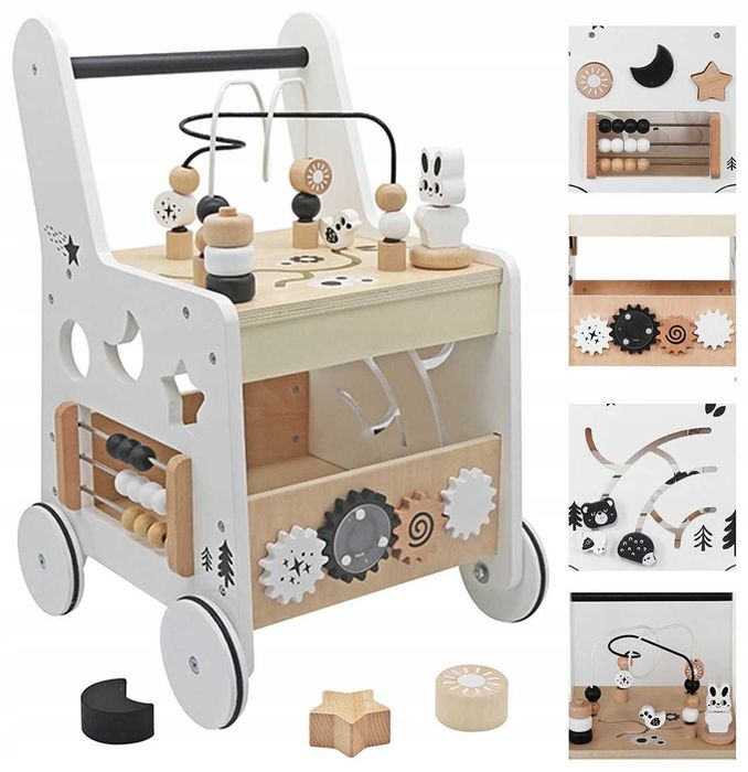 Drewniany Chodzik - kostka edukacyjna 6w1 Bobo-San