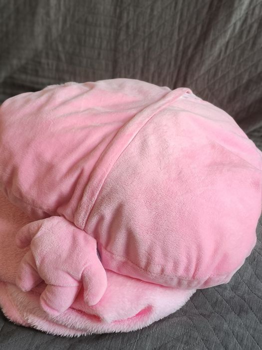 Poduszka z kocem różowy kot