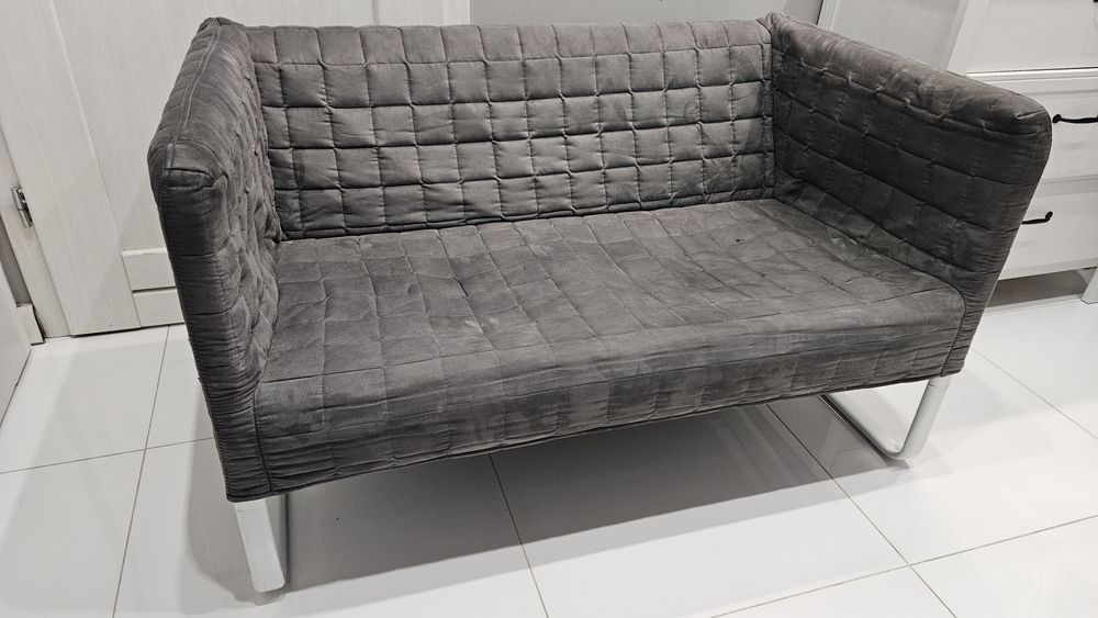 Mała kanapa Ikea sofa knopparp 2 osobowa szara  dwuosobowa
