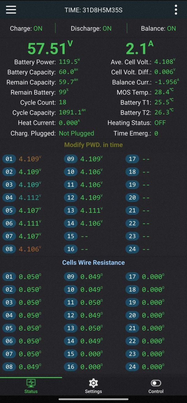 Плата JK BMS b2a24s15p з балансиром
